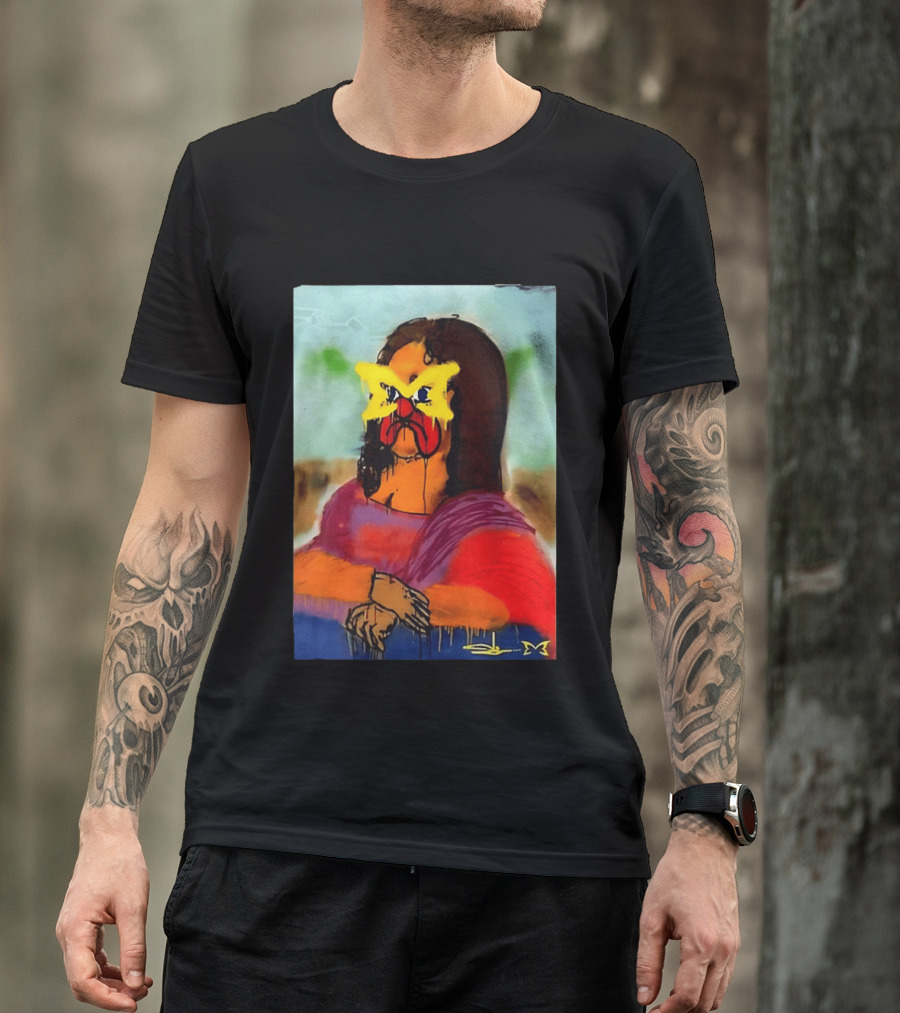 Mertra Slawn Mona Lisa Graffiti Remix T-Shirt