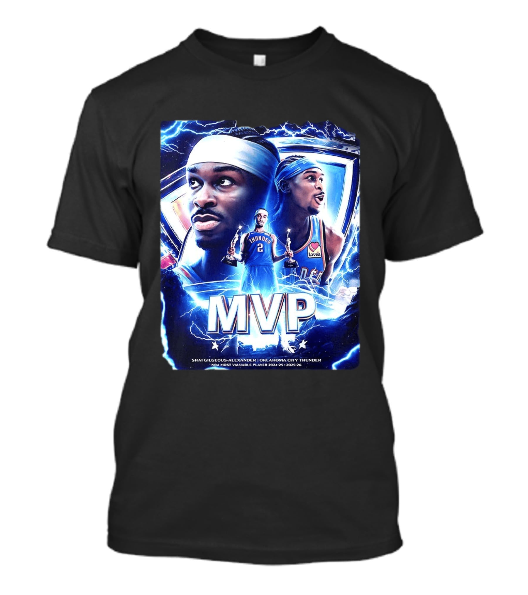 Shai Gilgeous Alexander Oklahoma City Thunder MVP NBA Most Valuable Player 2024 25 2025 26 T-Shirt