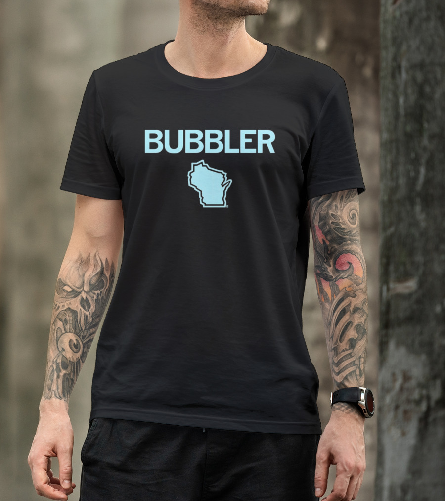 Bubbler Wisconsin Map T-Shirt