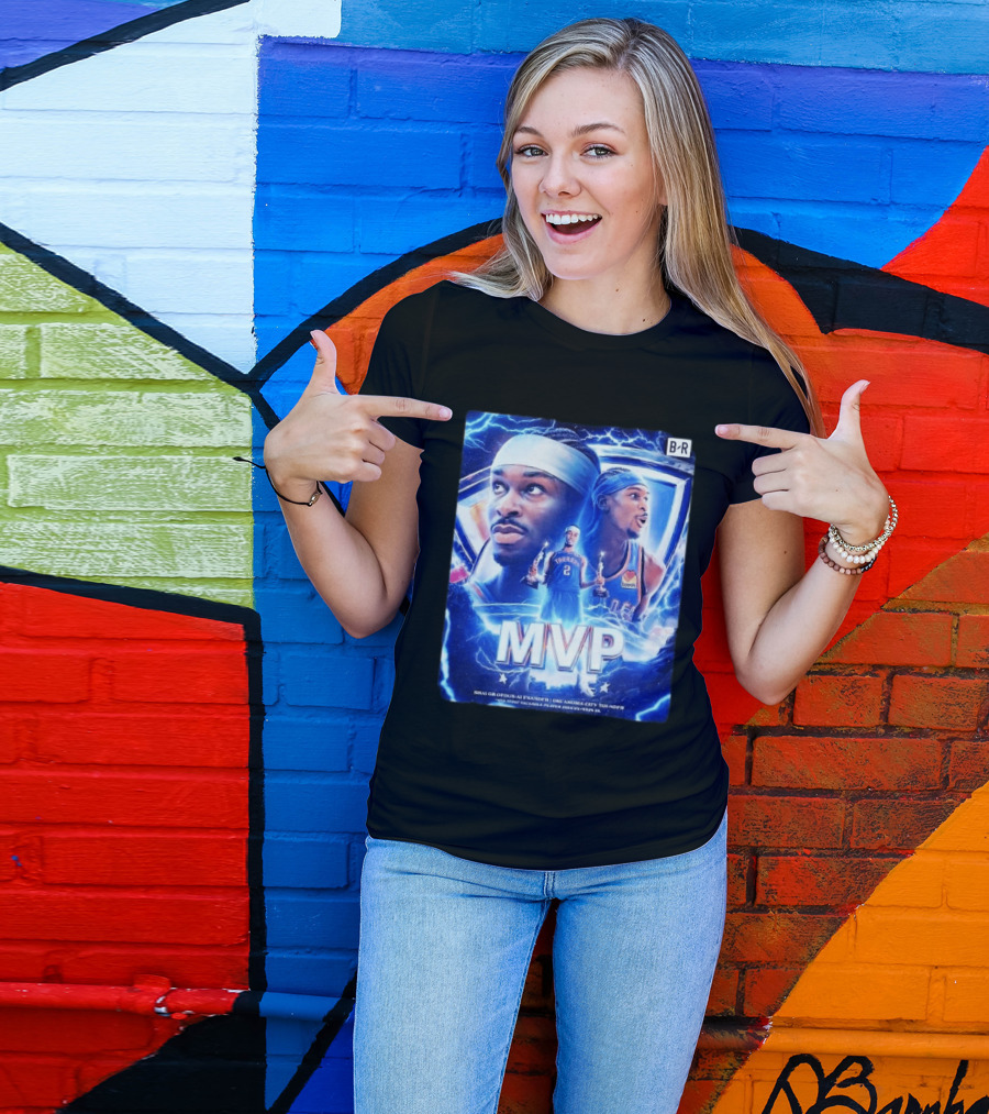 Shai Gilgeous Alexander MVP Thunder 2024 Electrifying Tribute B/R Edition T-Shirt