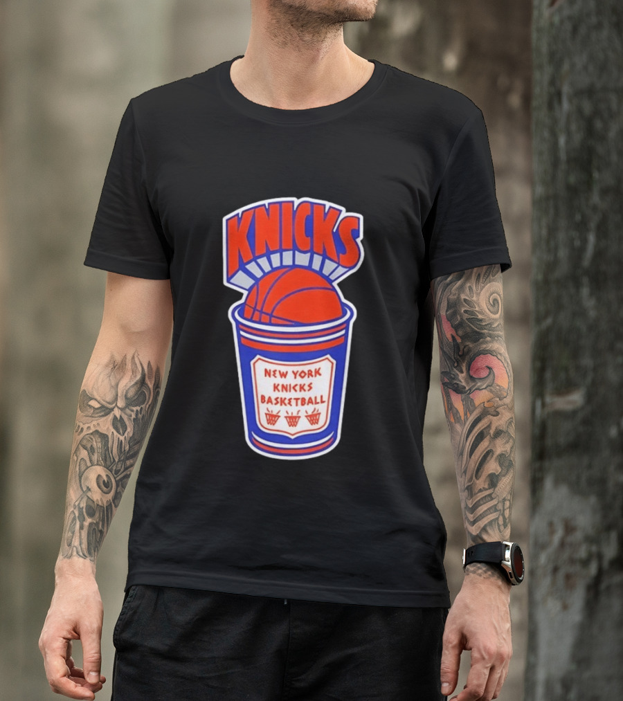 New York Knicks Basketball Orange Cup Knicks T-Shirt