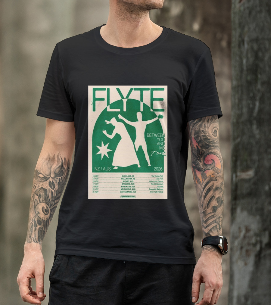Flyte Between You And Me Tour NZ AUS 2026 T-Shirt