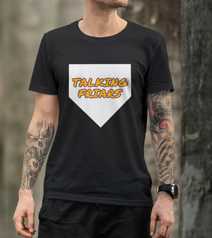 Talking Friars 2026 Baseball Home Plate Marker T-Shirt