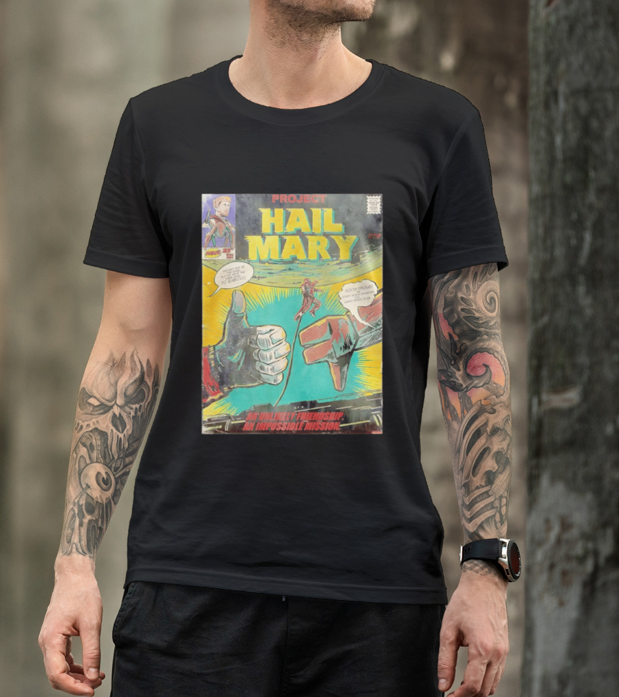 Project Hail Mary Comic Cover An Unlikely Friendship An Impossible Mission T-Shirt