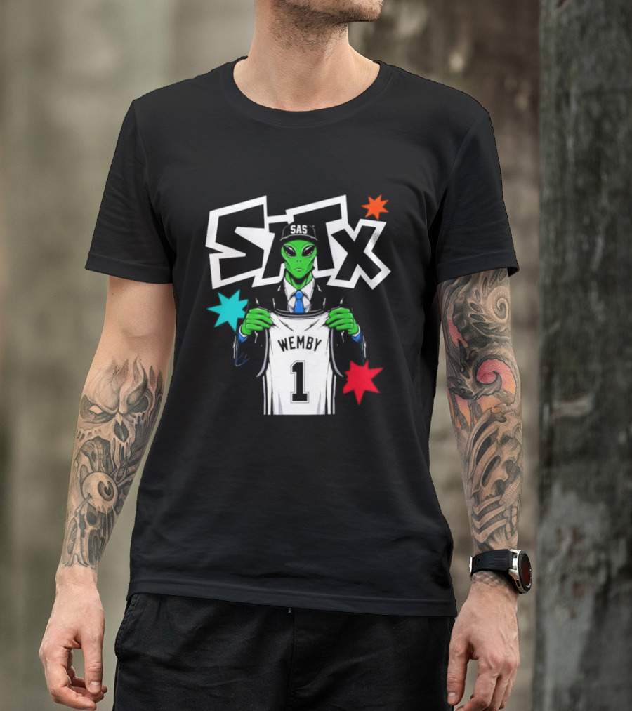 SATX SAS Wemby Alien Holding Wemby 1 Jersey T-Shirt