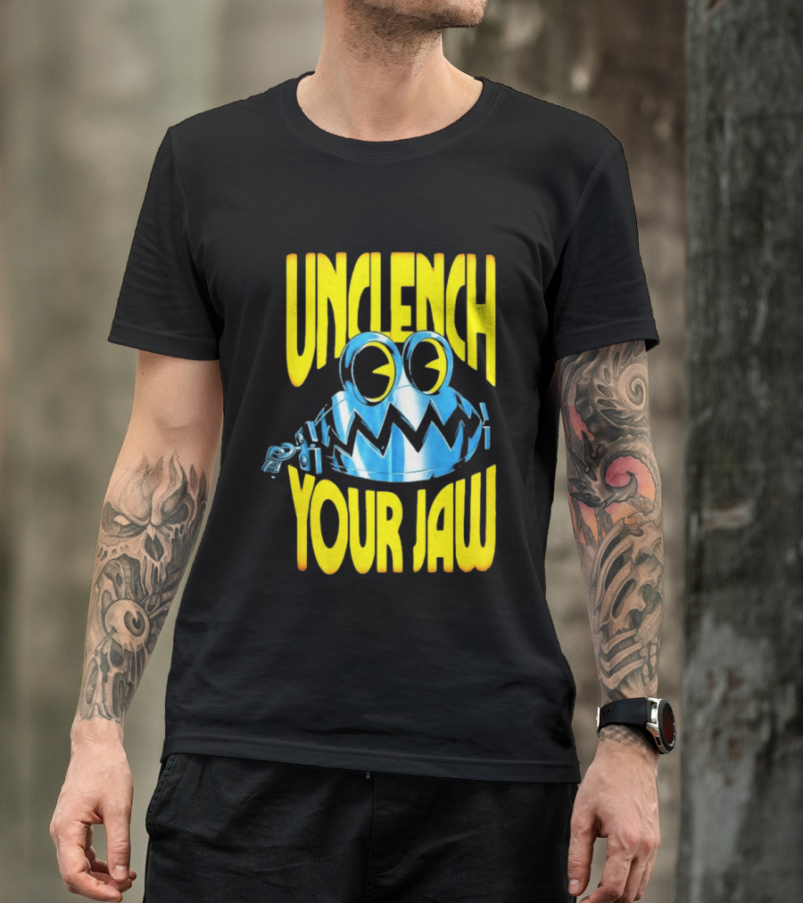 Unclench Your Jaw Blue Metal Trap Cartoon T-Shirt