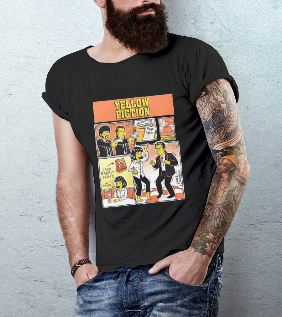 Yellow Fiction Royale Cheese Dance Champions Jack Rabbit Slim's T-Shirt