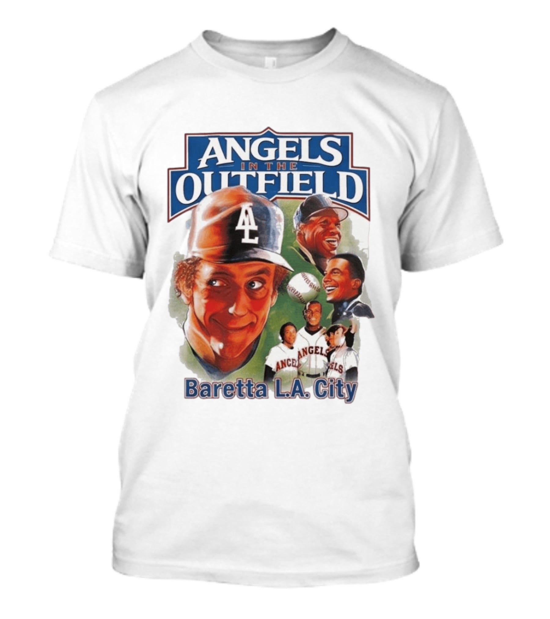 Angels In The Outfield Baretta LA City Players Baseball Movie T-Shirt