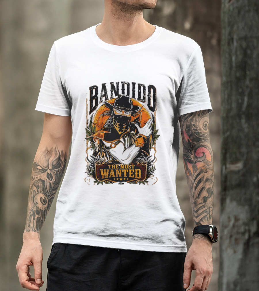 Bandido El Más Buscado The Most Wanted Cowboy Outlaw Western T-Shirt