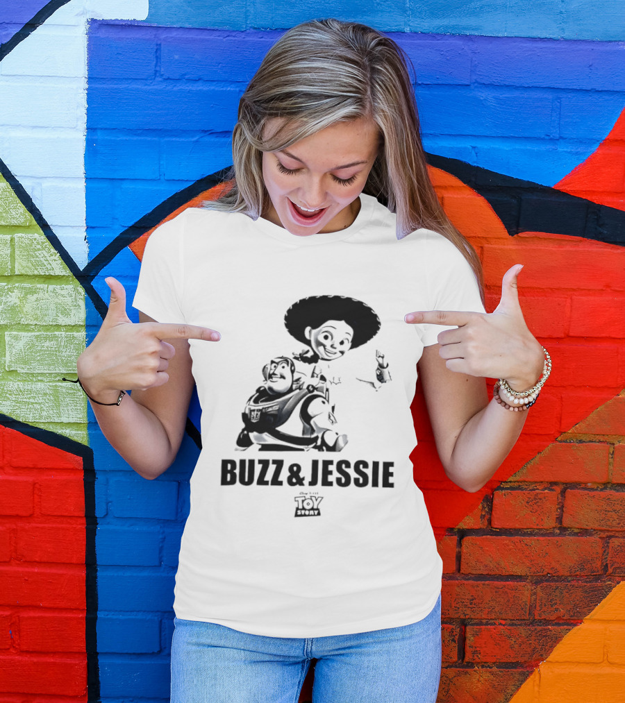 Buzz Lightyear Jessie Toy Story Disney Cartoon Characters T-Shirt