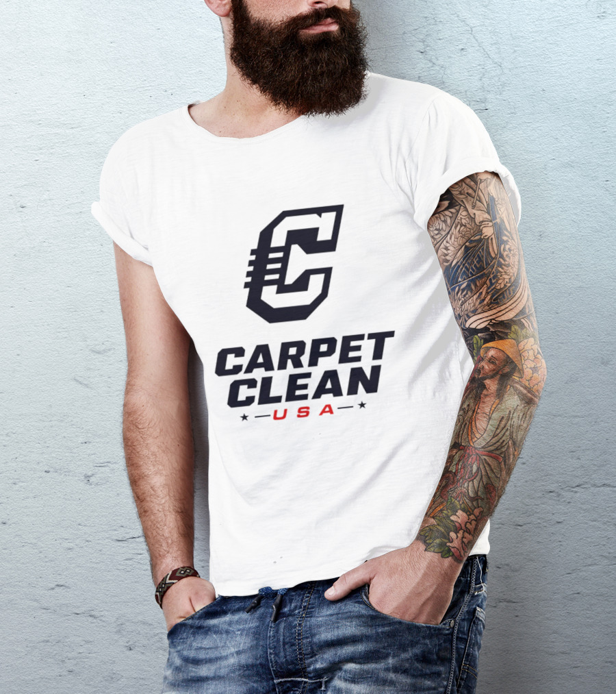 Carpet Clean USA C Logo Bold Lettering T-Shirt