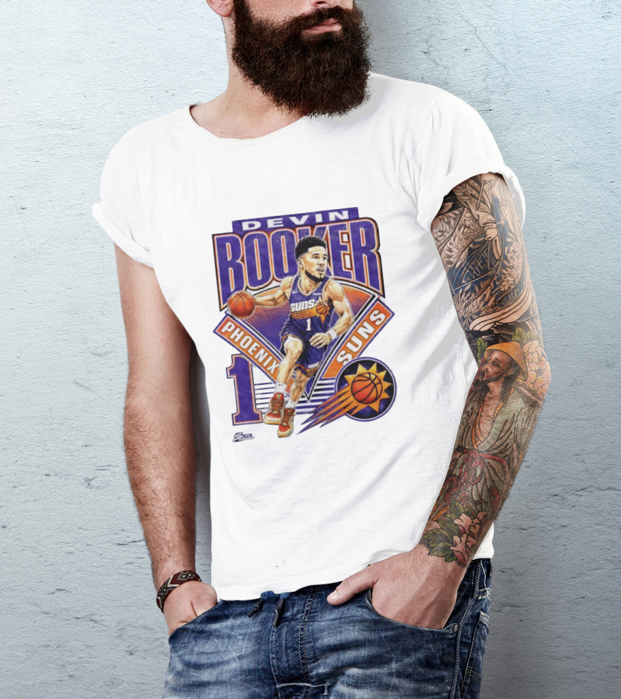 Devin Booker Phoenix Suns Basketball Number 1 Jersey T-Shirt