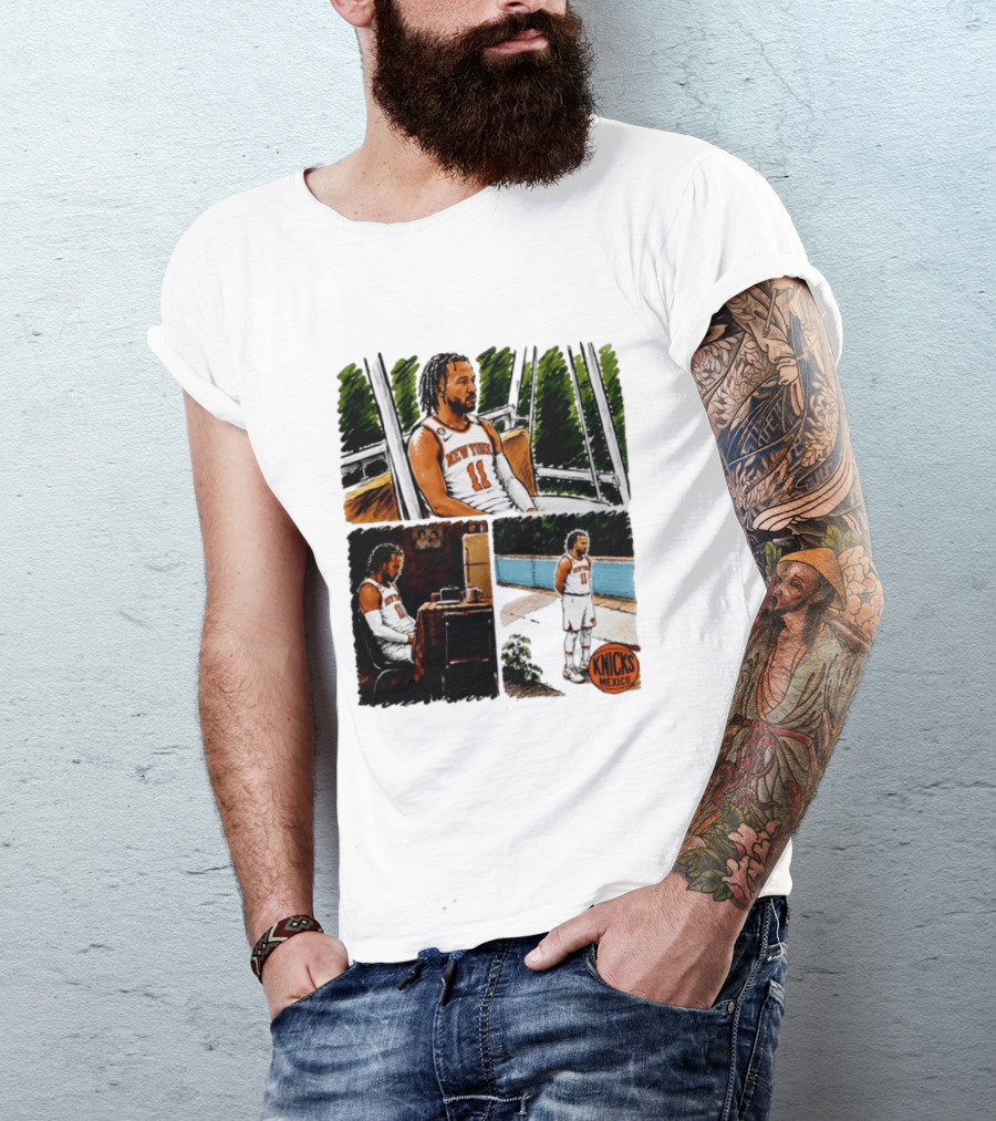 Jalen Brunson New York Knicks NBA Mexico Waiting For The Next Victim Meme T-Shirt