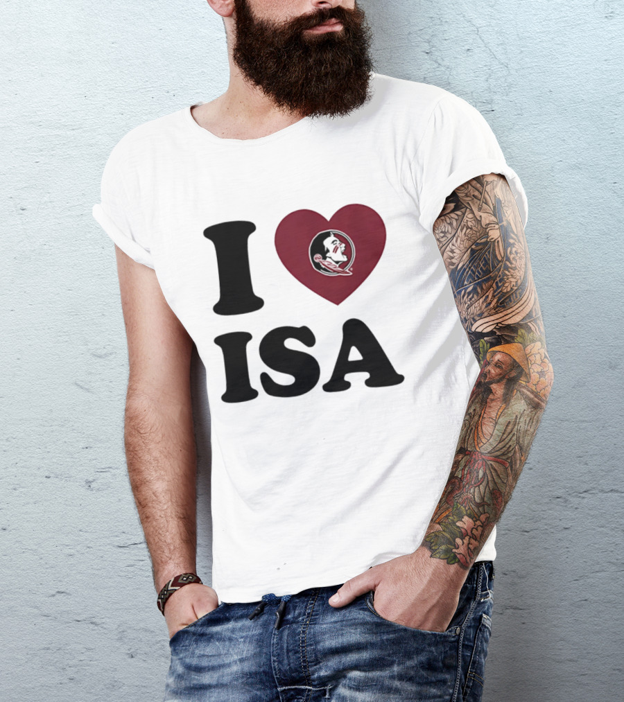 I Love Florida State Seminoles Heart ISA T-Shirt