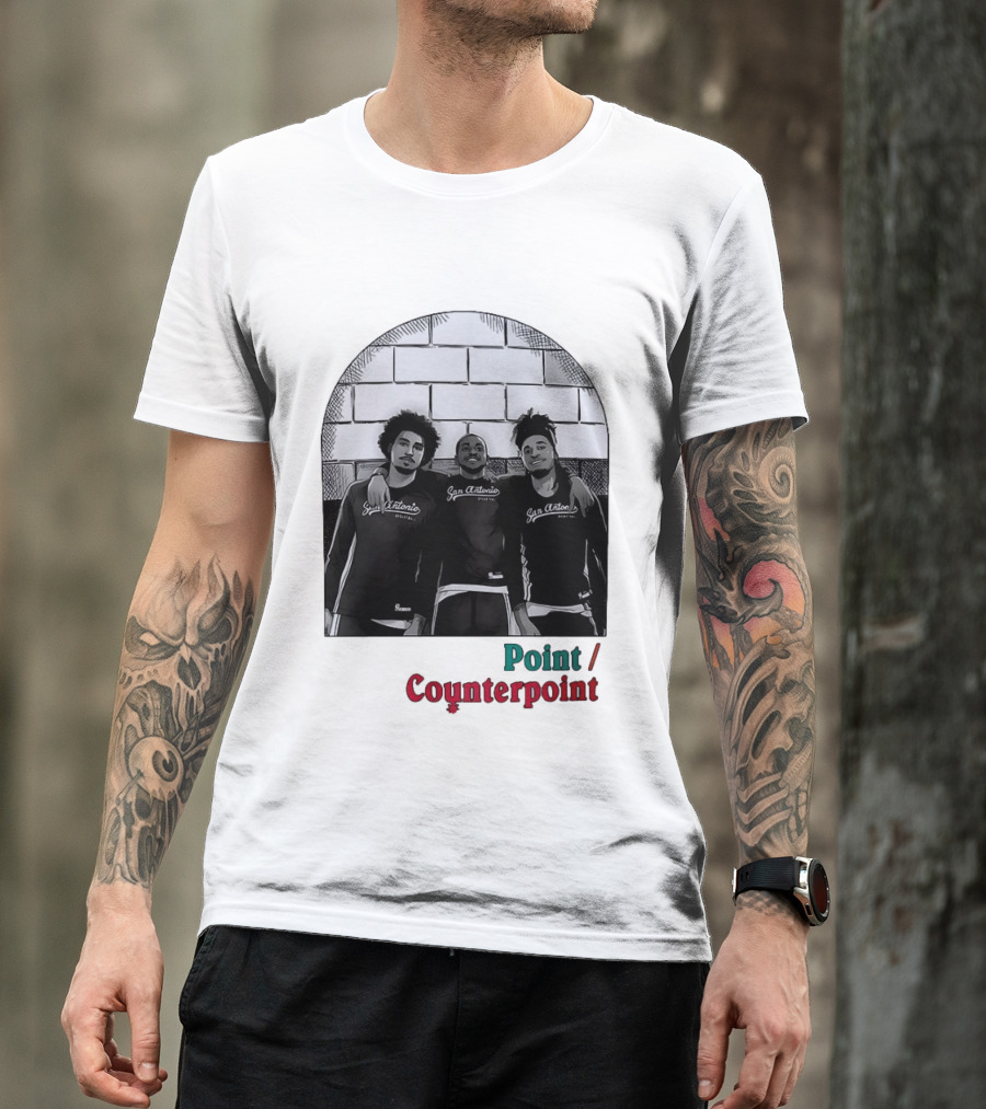 San Antonio Spurs Basketball Player Trio Point Counterpoint T-Shirt