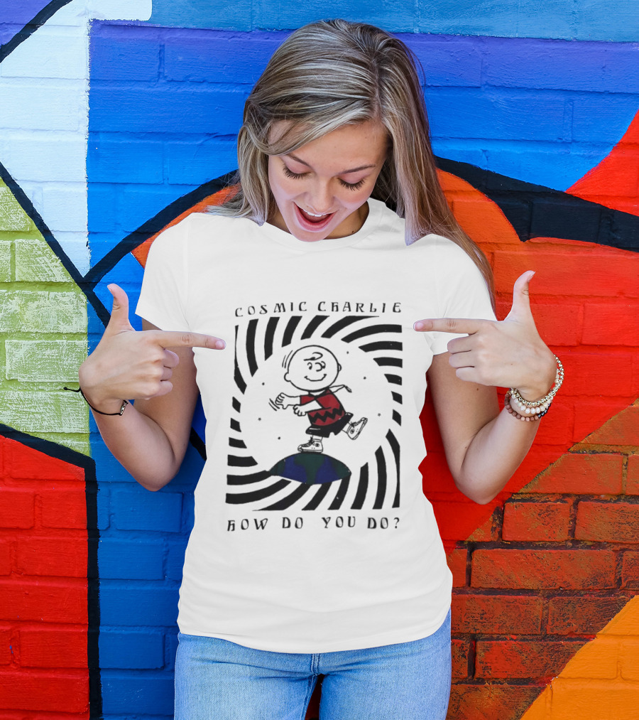 Cosmic Charlie Brown Peanuts How Do You Do Planet Dance T-Shirt
