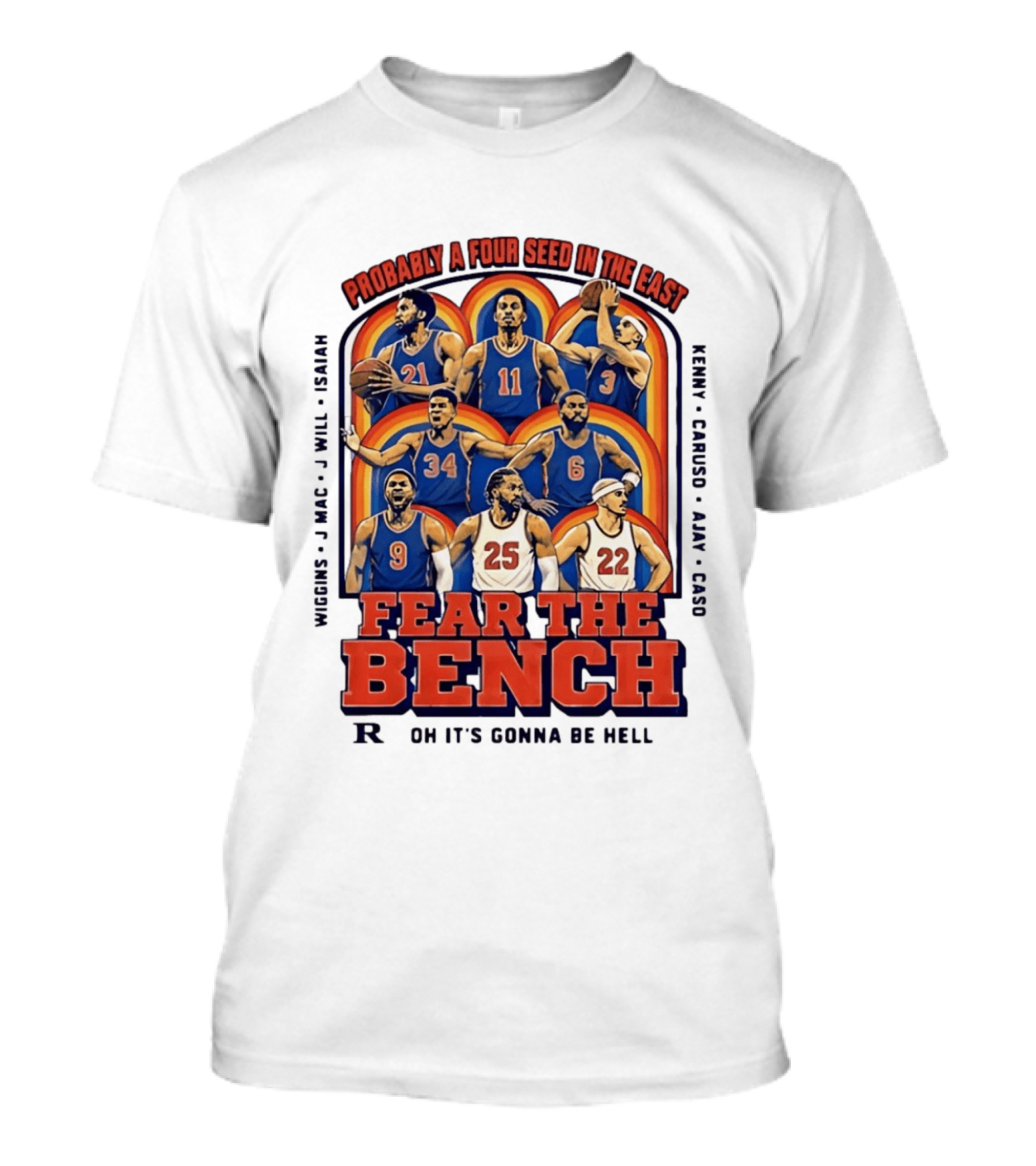 Probably A Four Seed In The East Fear The Bench Oklahoma City Thunder Basketball Players T-Shirt