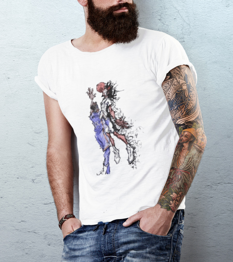 Oklahoma Basketball Number 25 Exploding Sketch Dunk Dynamic Sports T-Shirt