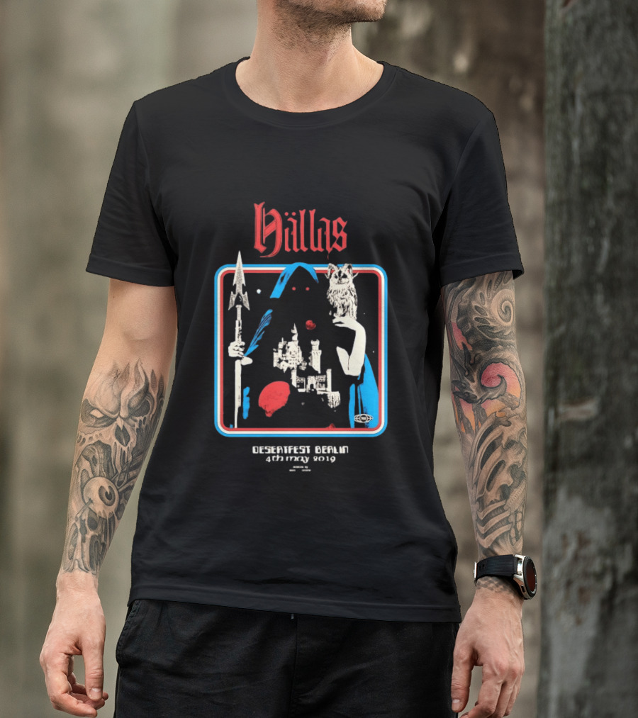 Hällas Desertfest Berlin Wizard Owl Castle 4th May 2019 T-Shirt