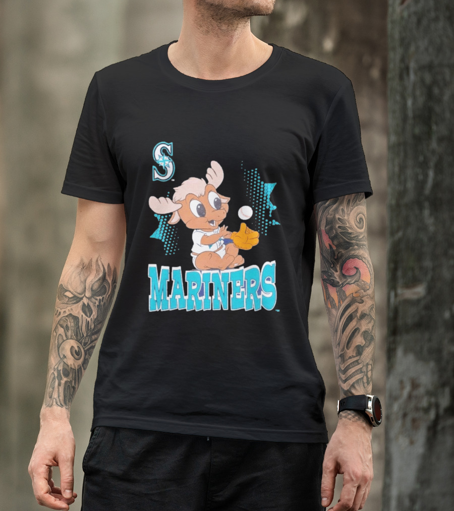 Seattle Mariners Baby Moose Rookie Baseball Glove Mariners T-Shirt