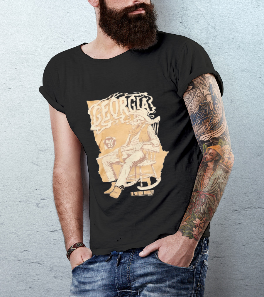 Georgia Skeleton Cowboy Southern Hospitality Tour May 23 MMXXVI T-Shirt