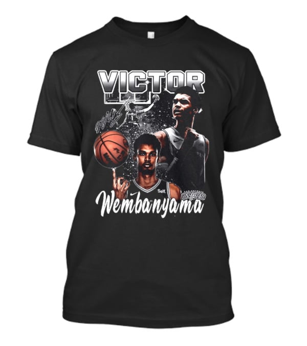 Victor Wembanyama Spurs Basketball Dunk Spinning Posing T-Shirt
