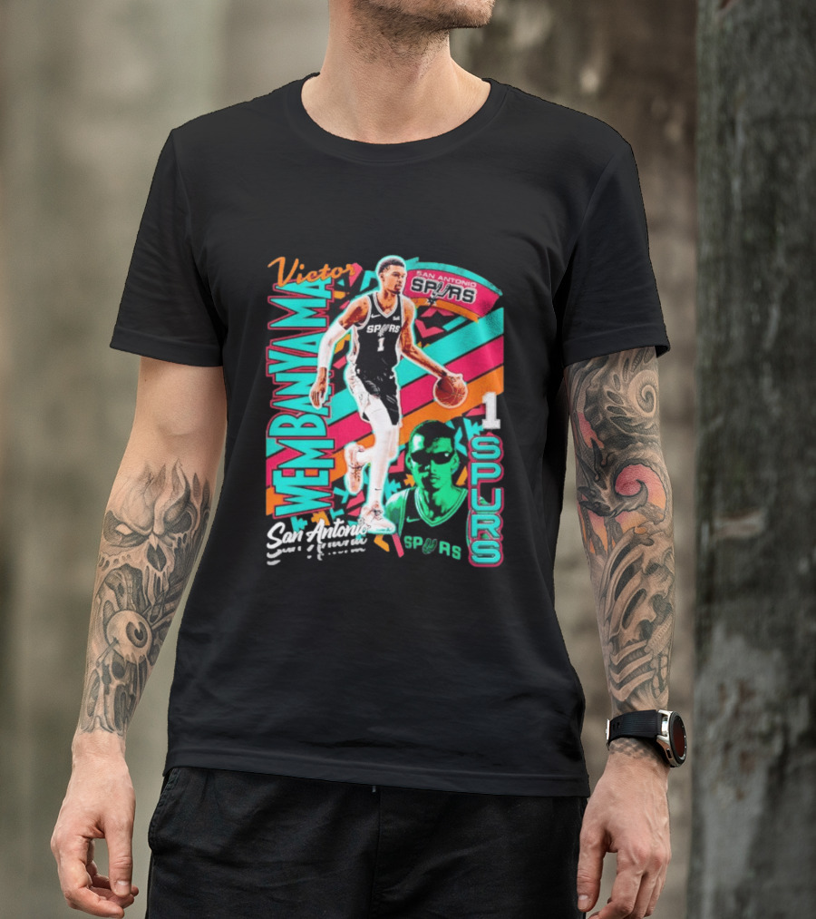Victor Wembanyama San Antonio Spurs Retro Style Wemby 1 T-Shirt
