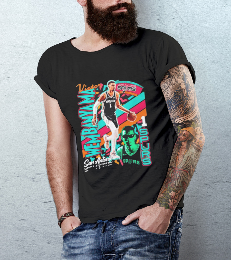 Victor Wembanyama San Antonio Spurs Retro Style Wemby 1 T-Shirt