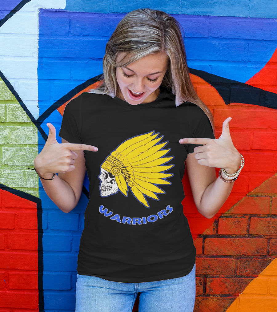 Warriors Fearless Spirit Skull Yellow Headdress T-Shirt