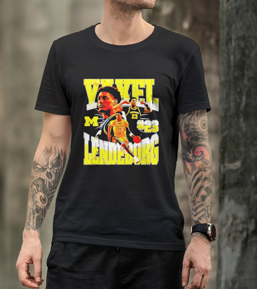 Yaxel Lendeborg #23 Michigan Wolverines Basketball M Player T-Shirt