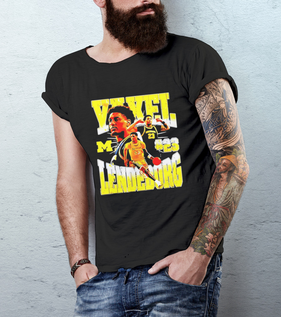 Yaxel Lendeborg #23 Michigan Wolverines Basketball M Player T-Shirt