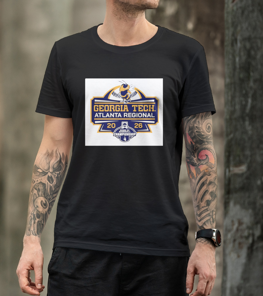 Georgia Tech Yellow Jackets Atlanta Regional 2026 NCAA DI Baseball Championship T-Shirt
