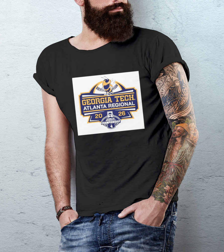 Georgia Tech Yellow Jackets Atlanta Regional 2026 NCAA DI Baseball Championship T-Shirt