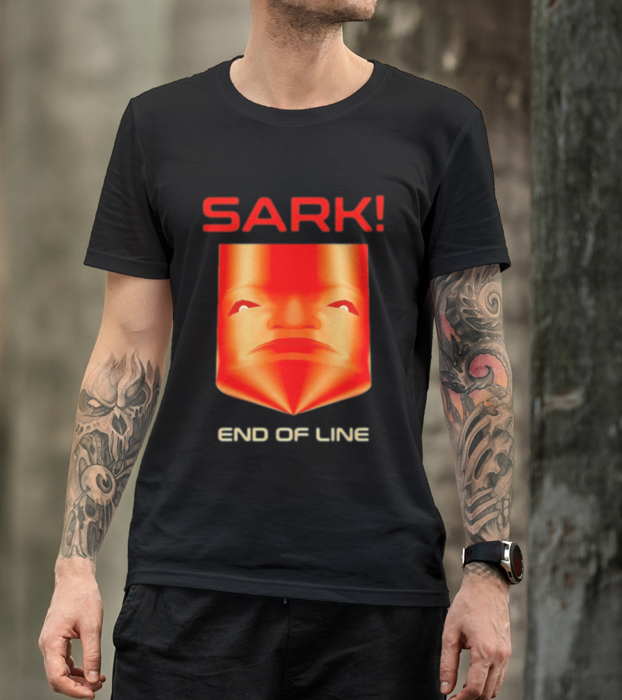 Sark End Of Line Retro Gaming Villain Face T-Shirt