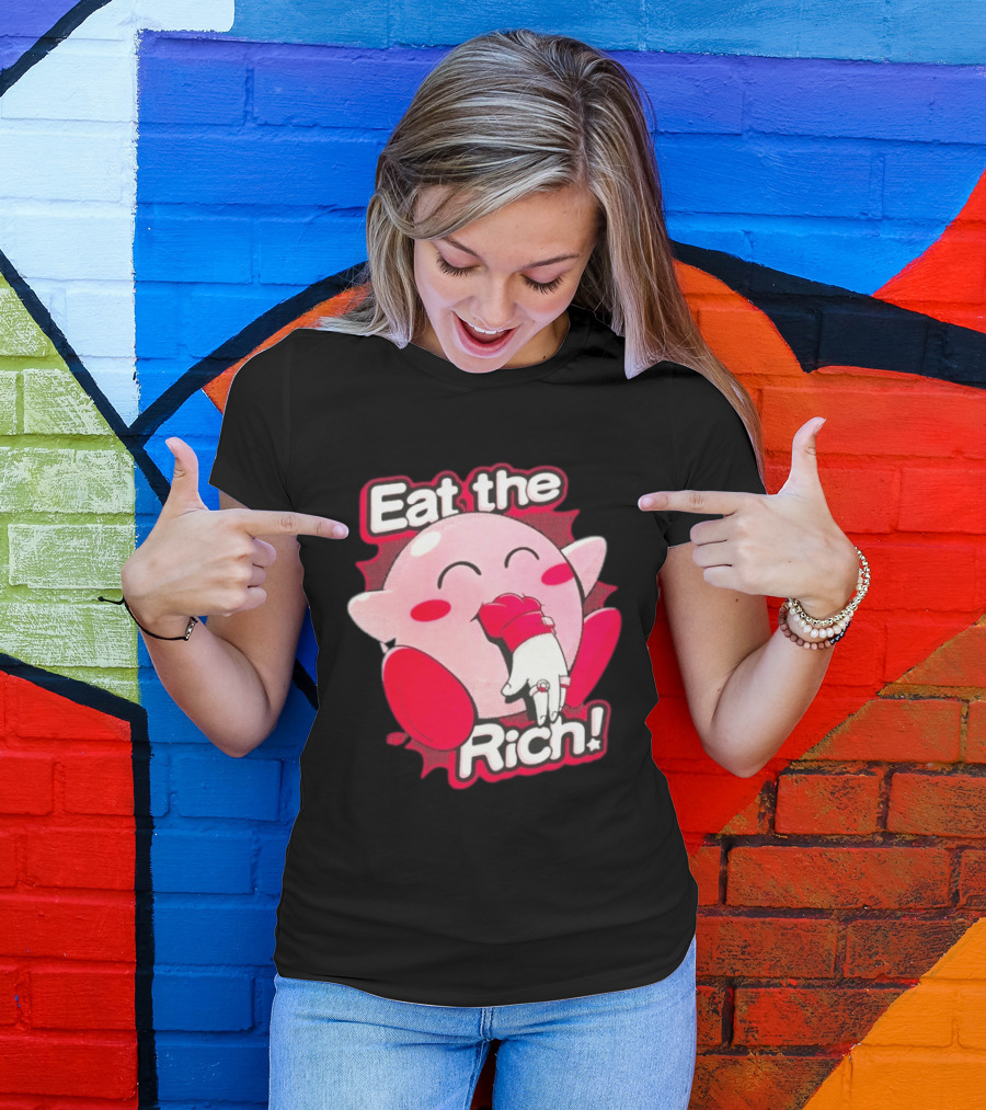 Kirby Eat The Rich Meme Video Game Character Trend T-Shirt