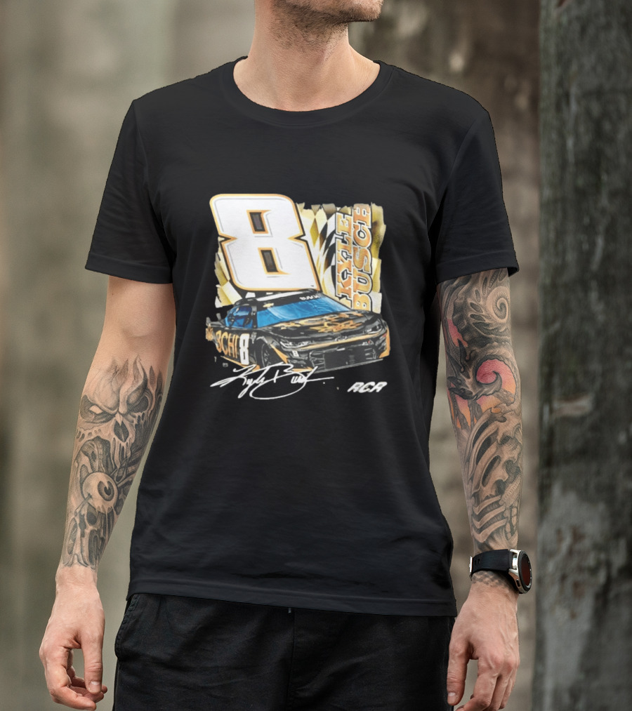 Kyle Busch 8 RCR NASCAR Race Car Signature T-Shirt