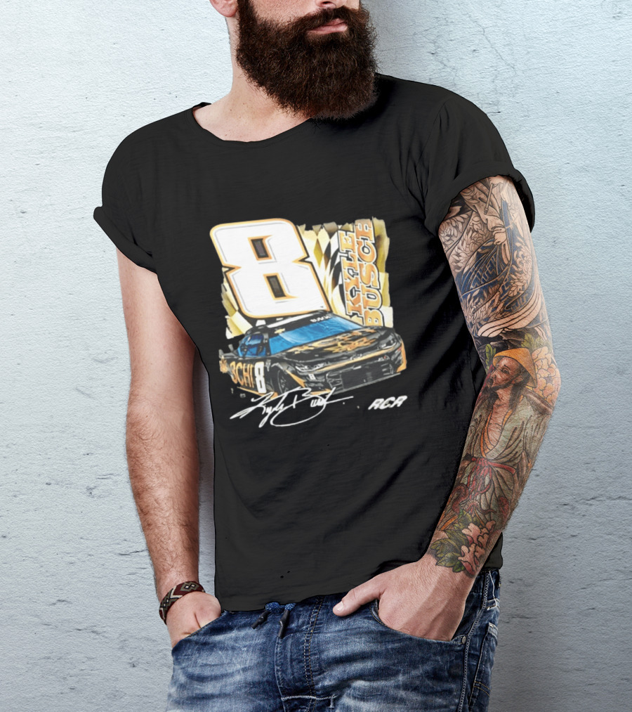 Kyle Busch 8 RCR NASCAR Race Car Signature T-Shirt