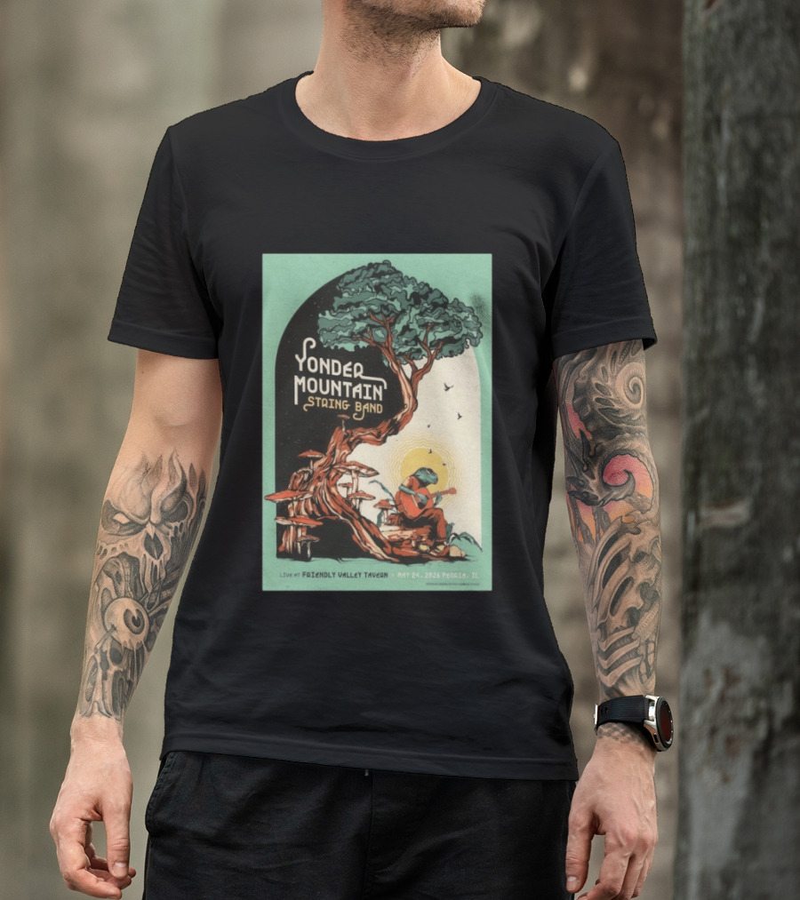 Yonder Mountain String Band Live At Friendly Valley Tavern Peoria IL May 24 2026 T-Shirt