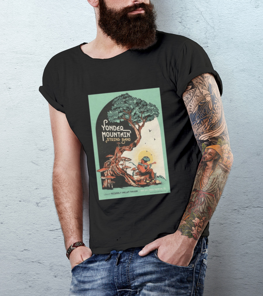 Yonder Mountain String Band Live At Friendly Valley Tavern Peoria IL May 24 2026 T-Shirt