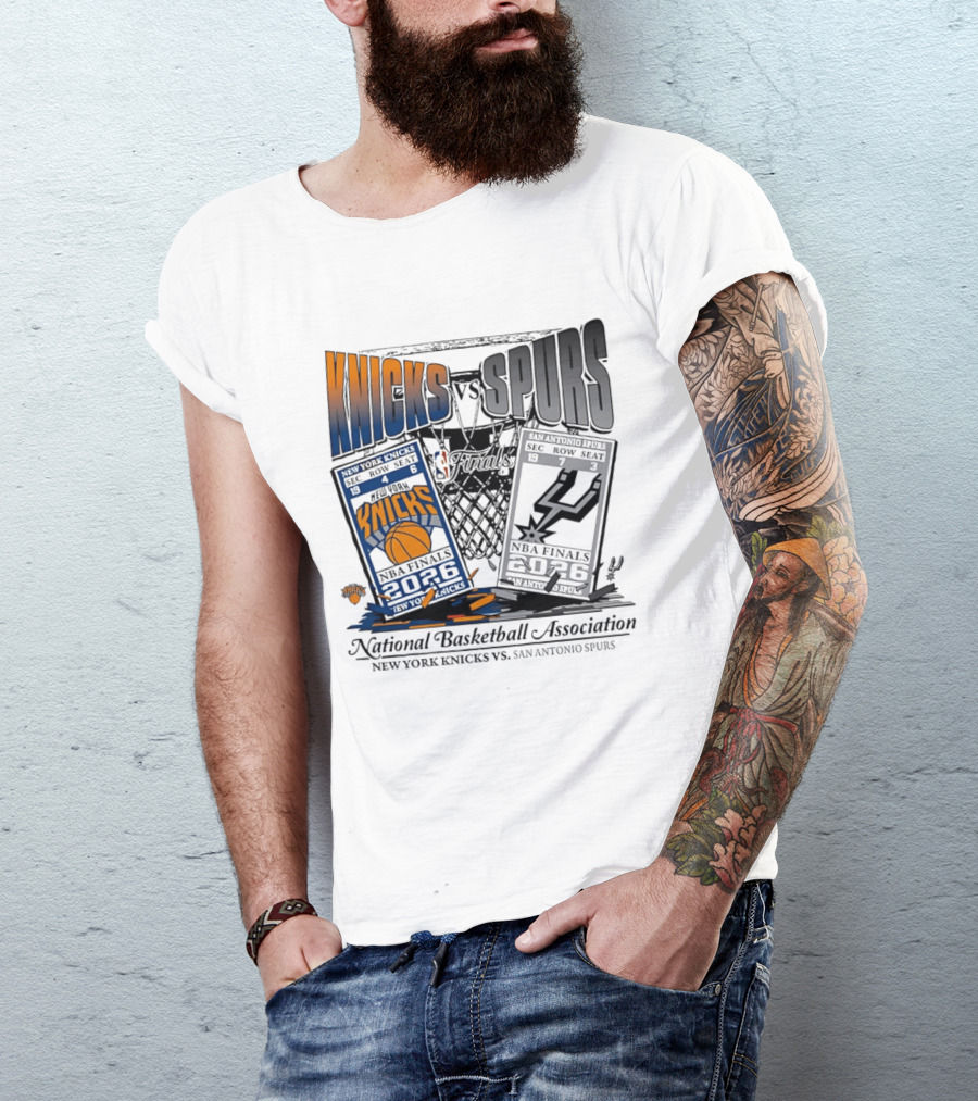New York Knicks Vs San Antonio Spurs NBA Finals Tickets 2026 National Basketball Association T-Shirt