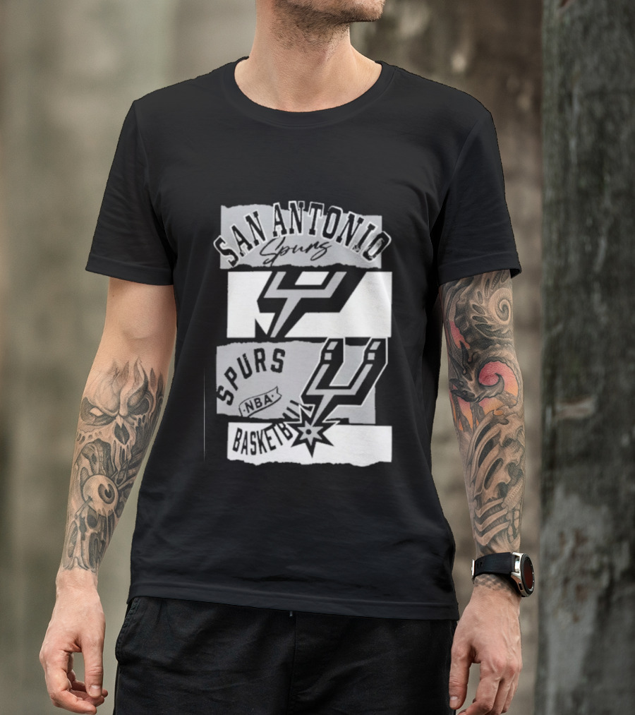 San Antonio Spurs In The Paint Vintage NBA Logoman Edition T-Shirt