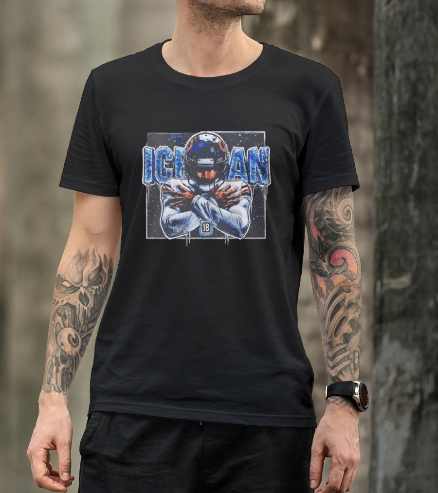 Iceman 18 Chicago Bears Football Player Crossing Arms NFL Fan T-Shirt