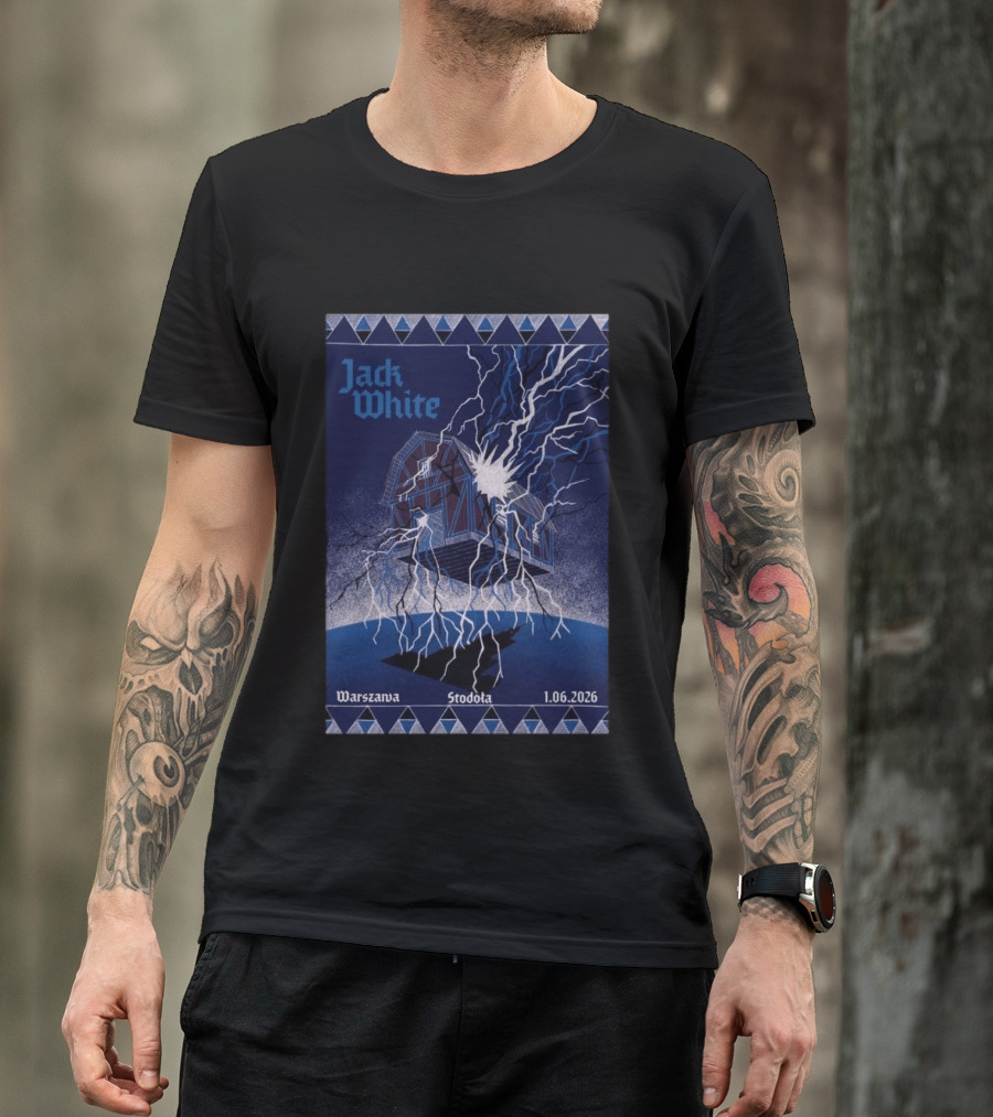 Jack White Warszawa Stodoła 1.06.2026 Lightning Barn T-Shirt