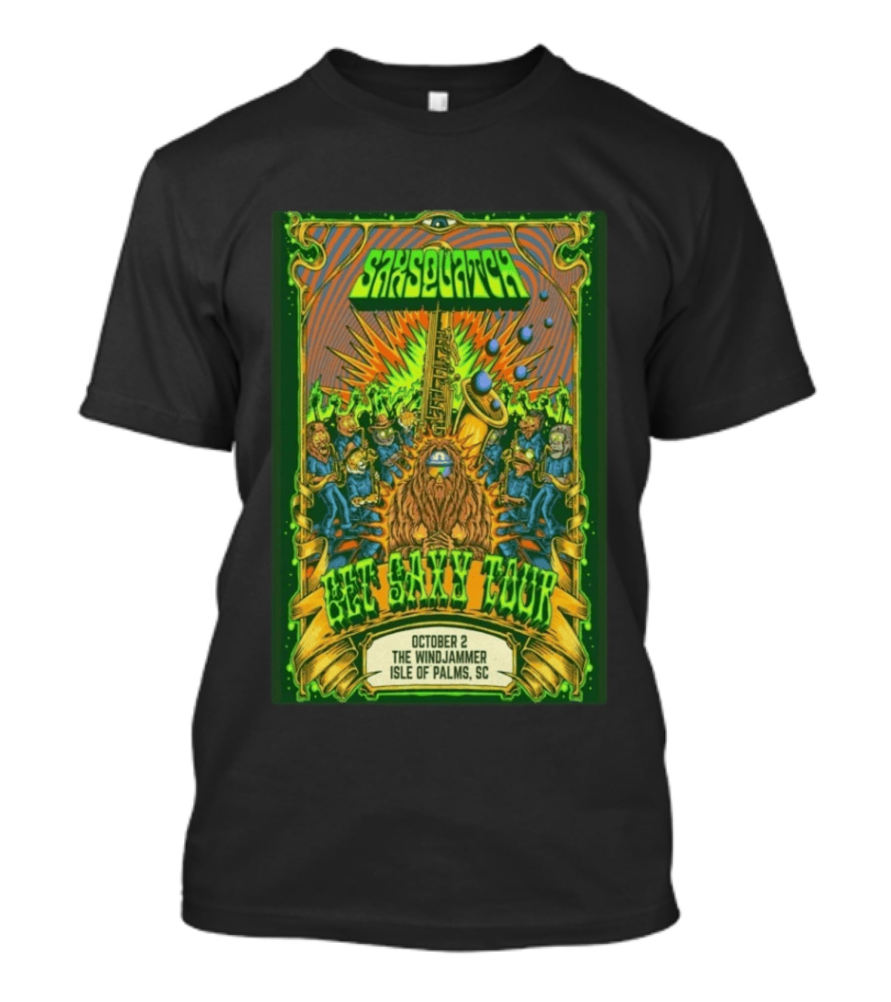 Saxsquatch Get Saxy Tour The Windjammer Isle Of Palms SC October 2 2026 T-Shirt