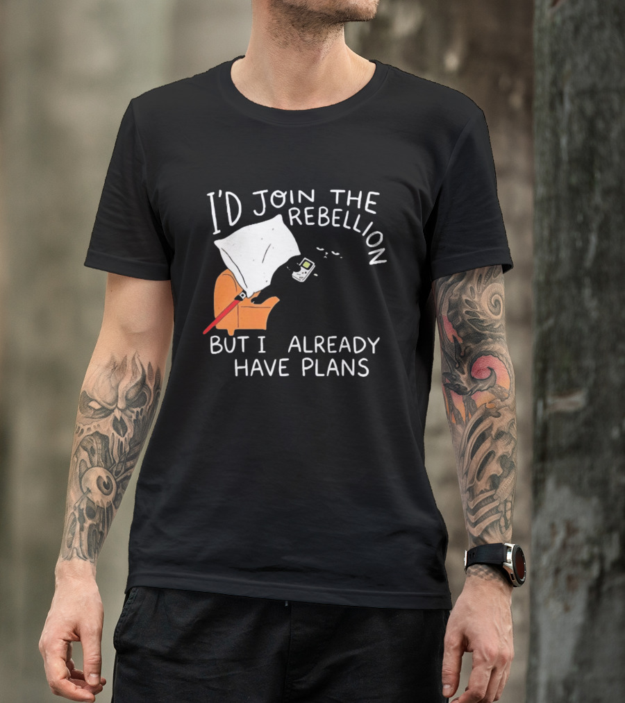 Lazy Cat Gaming Couch Rebellion Plans Funny Humor T-Shirt