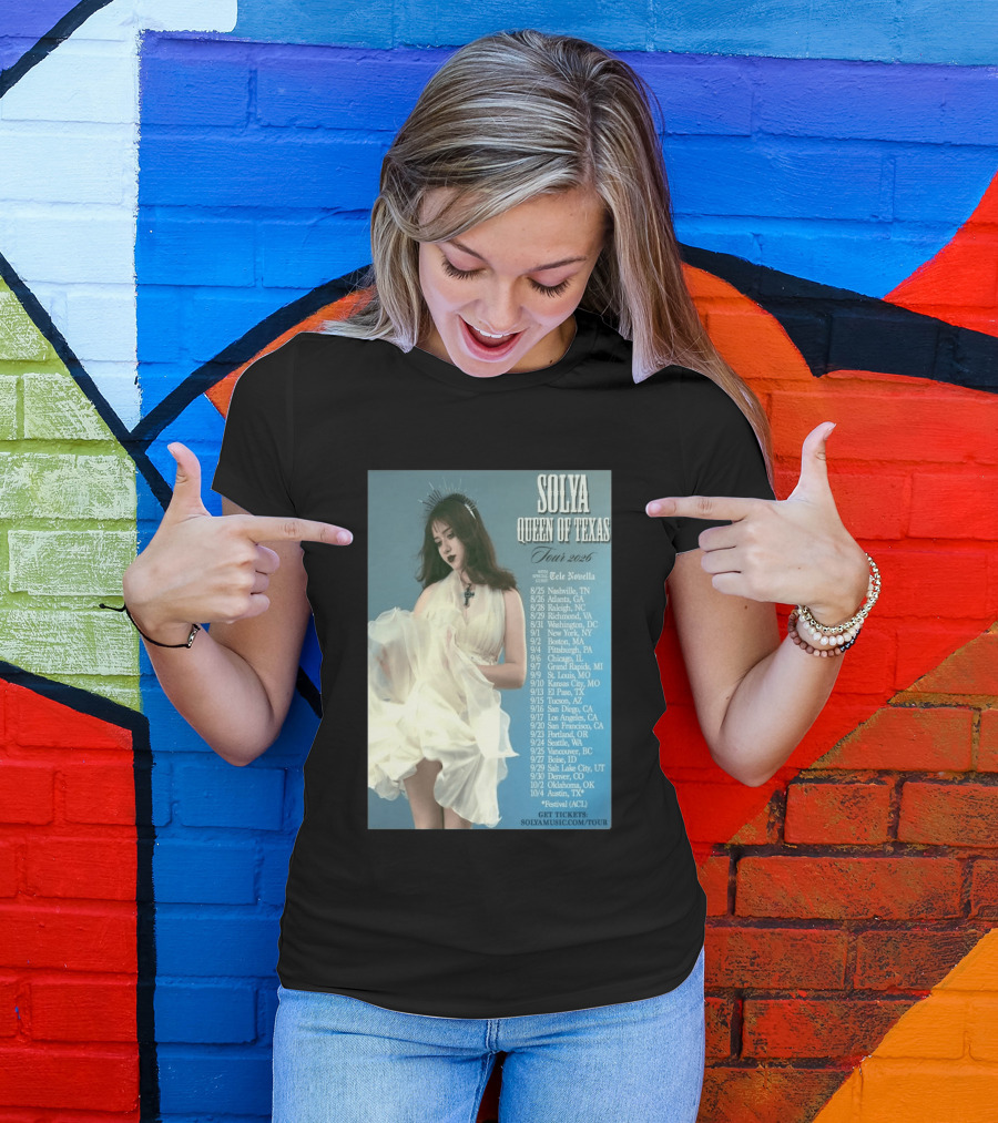 Solya Queen Of Texas Tour 2026 With Special Guest Tele Novella T-Shirt