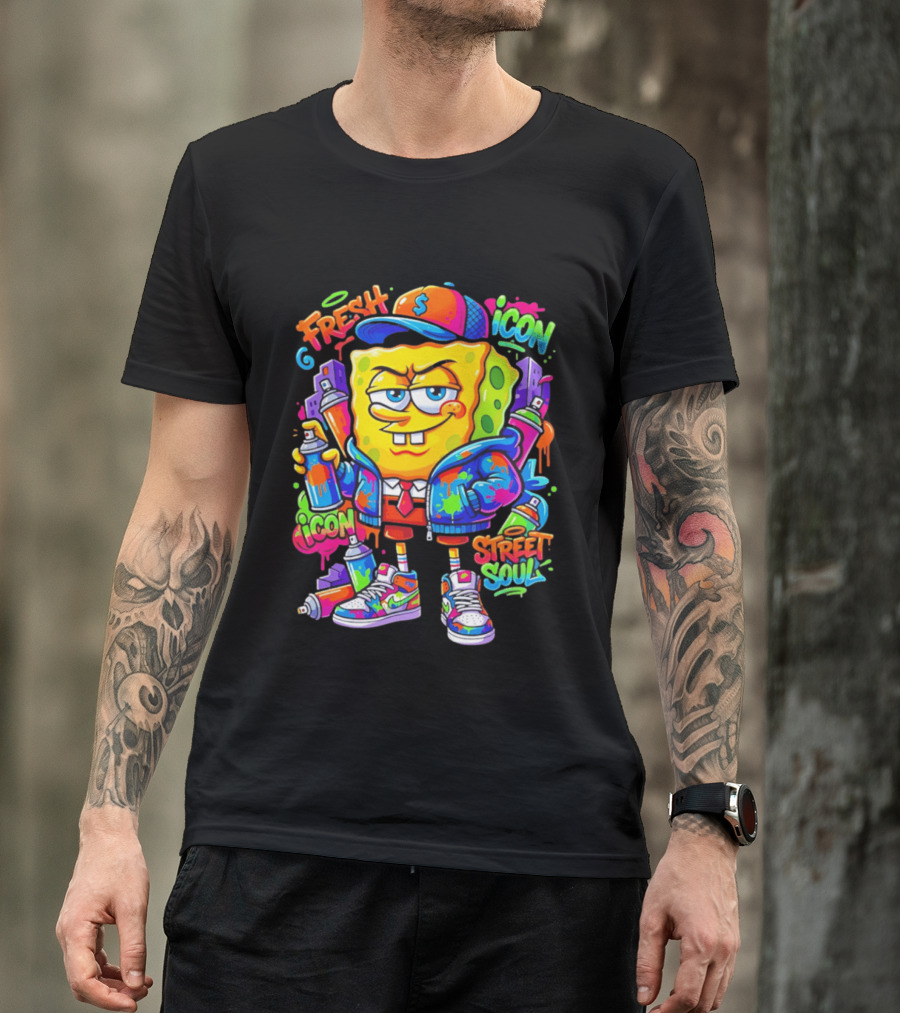 Sponge Bob Square Pants Fresh Icon Street Soul T-Shirt