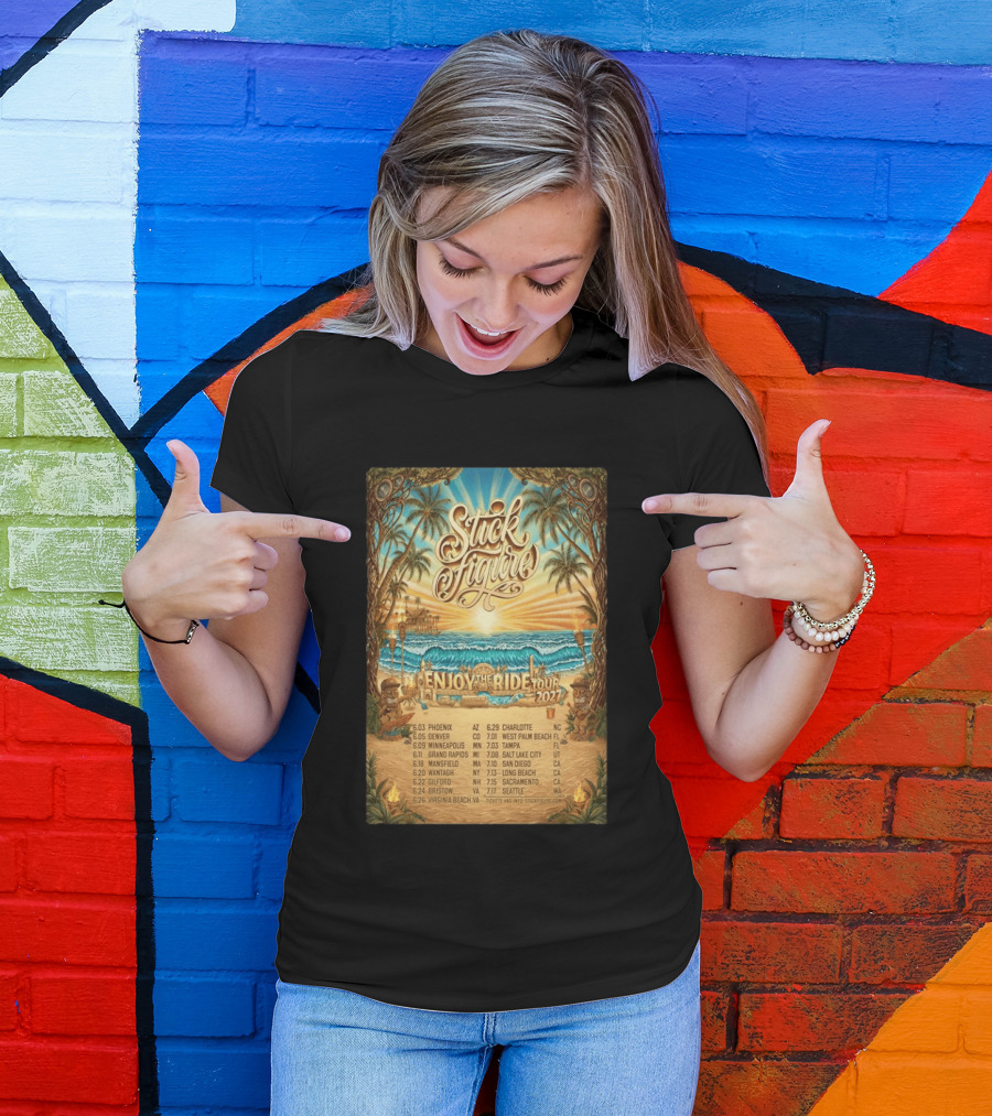 Stick Figure Enjoy The Ride Tour 2027 Phoenix To Seattle Dates And Locations T-Shirt