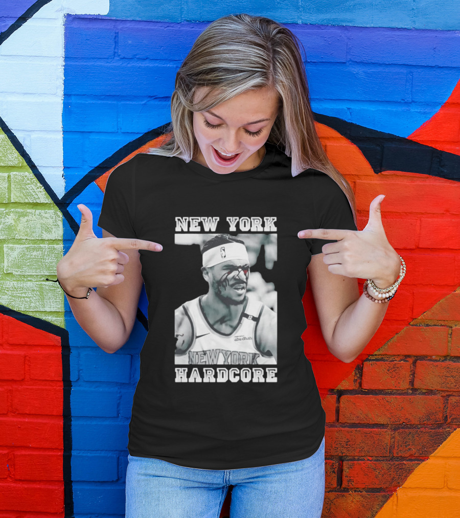 New York Hardcore Josh Hart Bleeding Face NBA Knicks T-Shirt