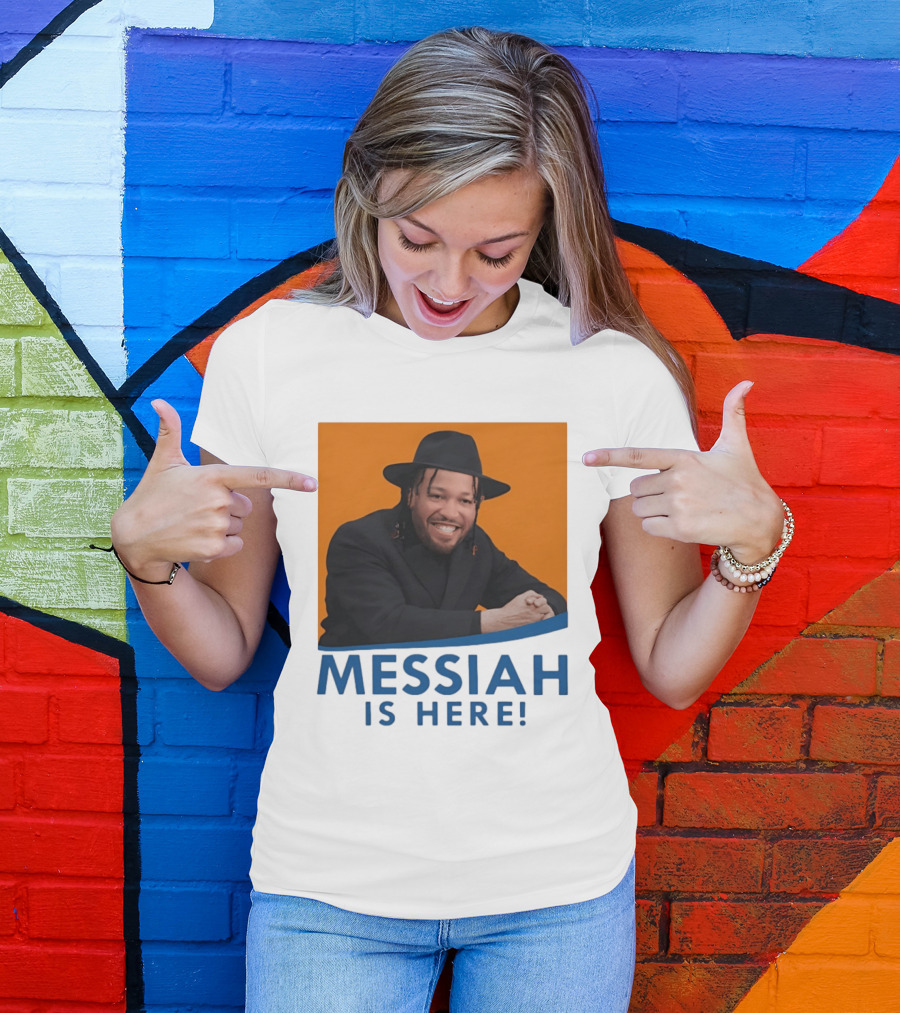 Jalen Brunson Nissim Black New York Knicks Messiah Is Here T-Shirt